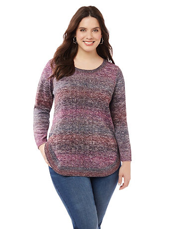 Subtle Stripe Sweater | Catherines
