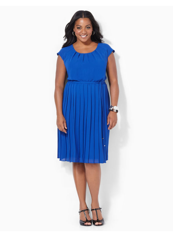 Plus Size Pretty In Pleats Dress Catherines Womens Size 1X, Surf the Web