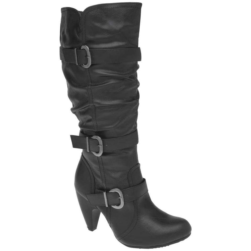 LANE BRYANT   3 strap heeled slouch boot  