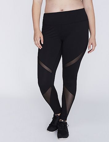 Wicking Active Legging with Mesh Insets | Lane Bryant