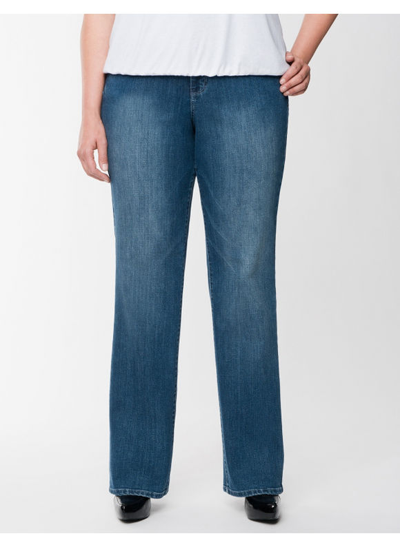 Lane Bryant Plus Size Straight leg jean with Tighter Tummy Technology    