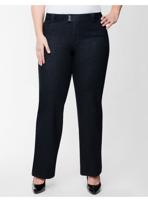 Lane Bryant Plus Size Trouser jean     Womens Size 14, Dark Wash