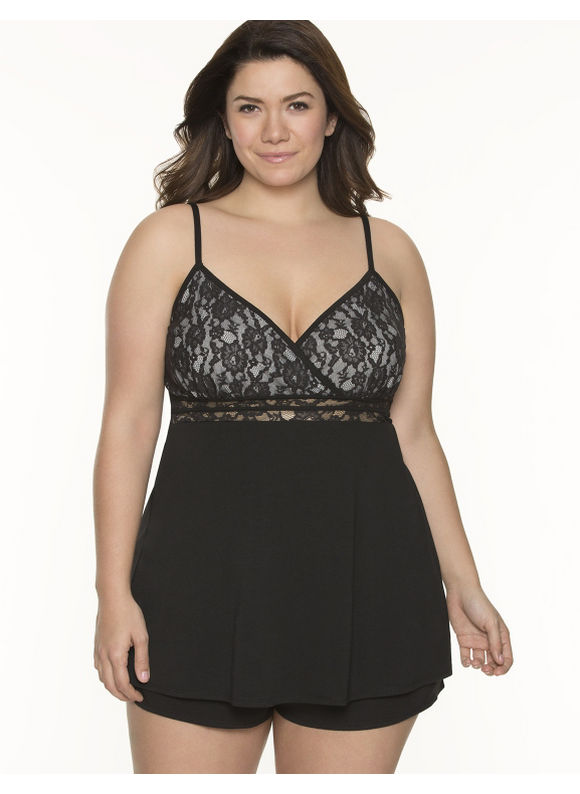 Lane Bryant Plus Size Tru to You illusion cami doll set     Womens Size 22/24,