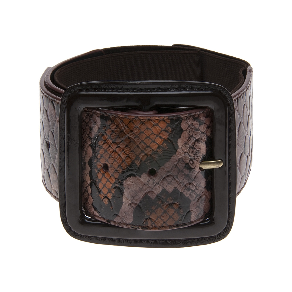   product,entityNameBrown and python print stretch belt