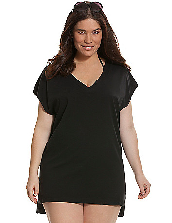 Tee shirt swim cover up by Cacique | Lane Bryant