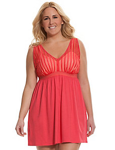 Shadow stripe cup chemise