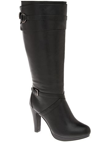 Wide Width Wide Calf Heeled Boot by Lane Bryant | Lane Bryant