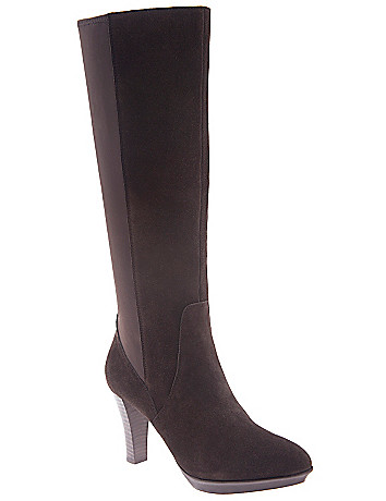 Camilla leather heeled boot by Lane Bryant | Lane Bryant
