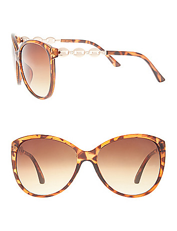 Cat-eye sunglasses with link detail by Lane Bryant | Lane Bryant